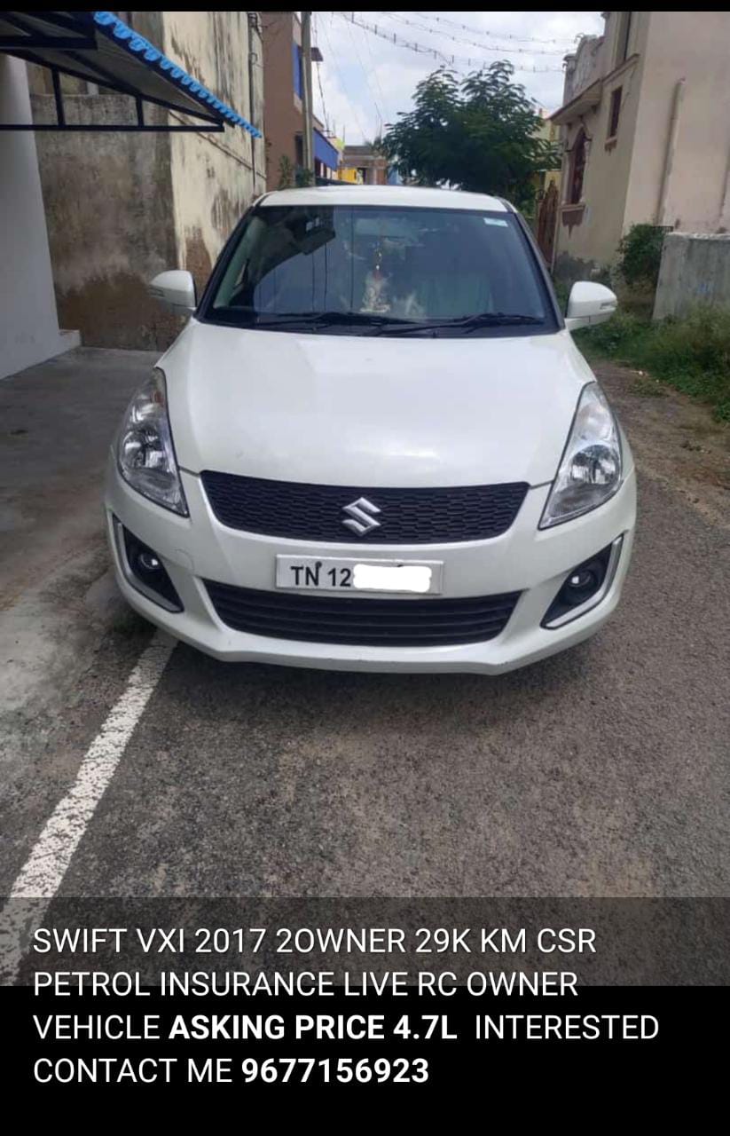4770-for-sale-Maruthi-Suzuki-Swift-Petrol-Second-Owner-2017-TN-registered-rs-475000